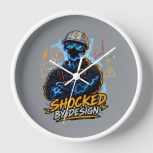 Shocked By Design High Voltage Electrical Engineer Clock
