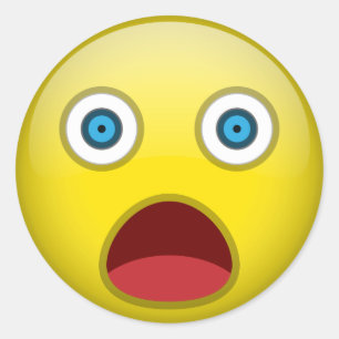 Shocked Classic Round Sticker