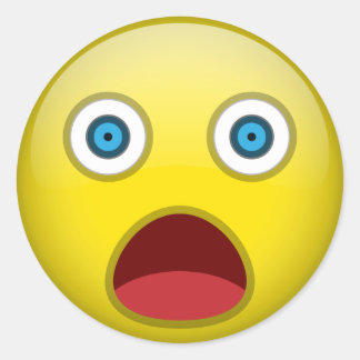 Shocked Classic Round Sticker