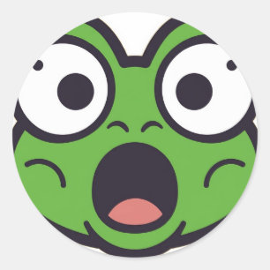 Shocked Frog Funny Emoji Sticker