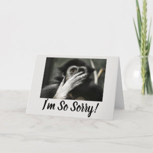 SHOCKED MONKEY, SURPRISE GREETING CARD