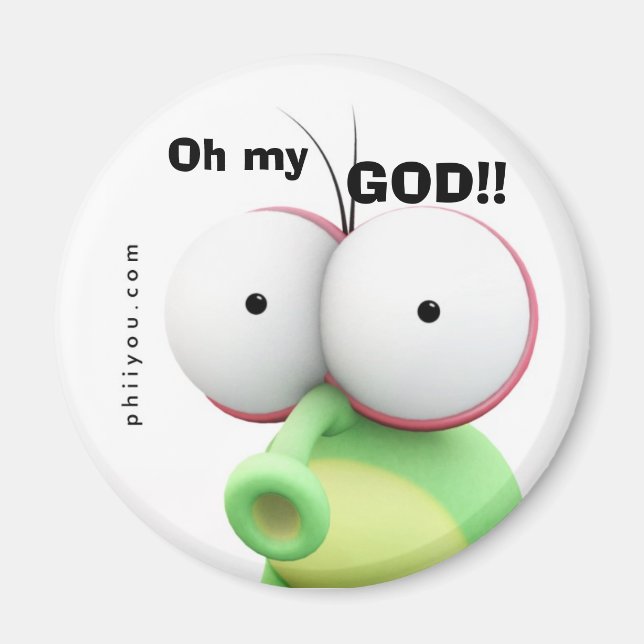 Shocked "Oh my GOD!!" Magnet (Front)