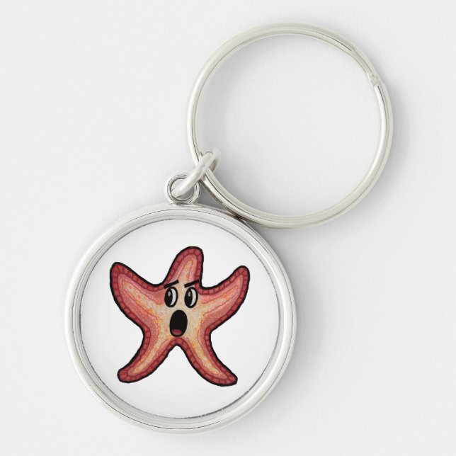 Shocked Starfish Key Ring (Front)