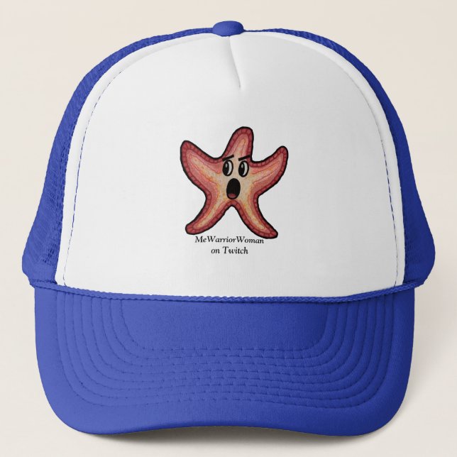 Shocked Starfish,  MeWarriorWoman on Twitch Trucker Hat (Front)