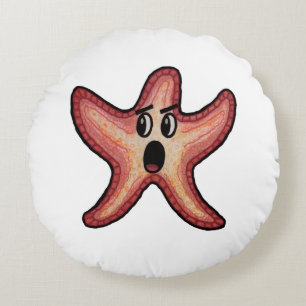 Shocked Starfish Round Cushion