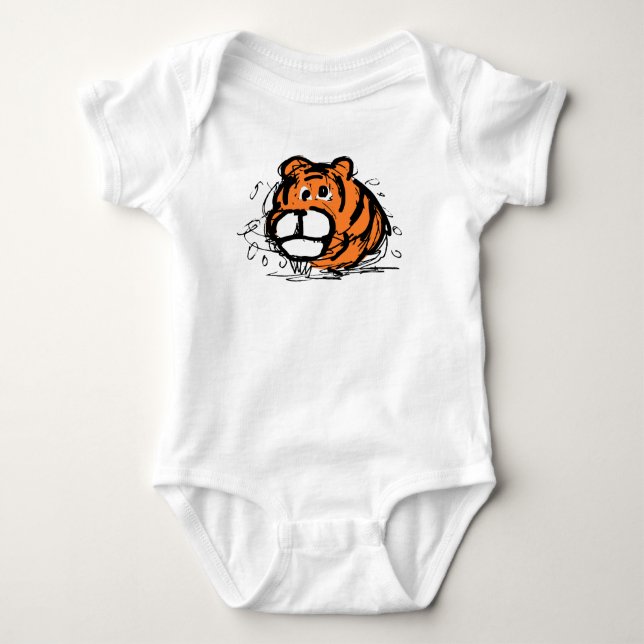 Shocked Tiger Baby Bodysuit (Front)