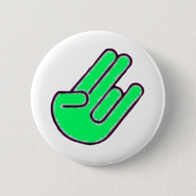 Shocker Hand Symbol 6 Cm Round Badge (Front)