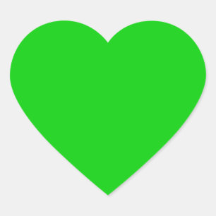Shocking Green Background template - customise own Heart Sticker
