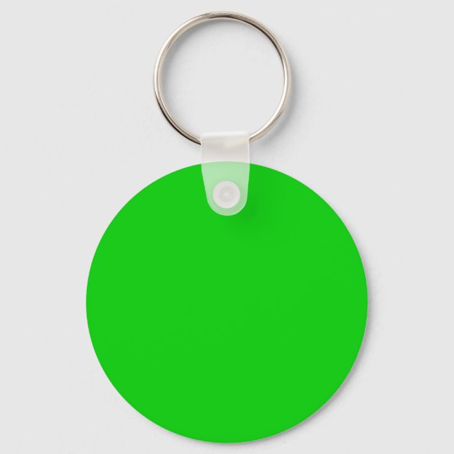 Shocking Green Background template - customise own Key Ring (Front)