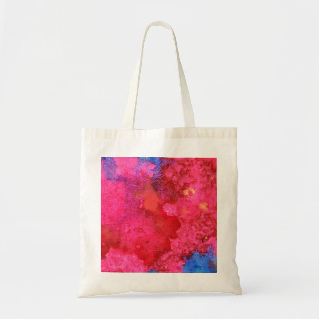 Shocking Hot Neon Pink Abstract Tote Bag (Front)