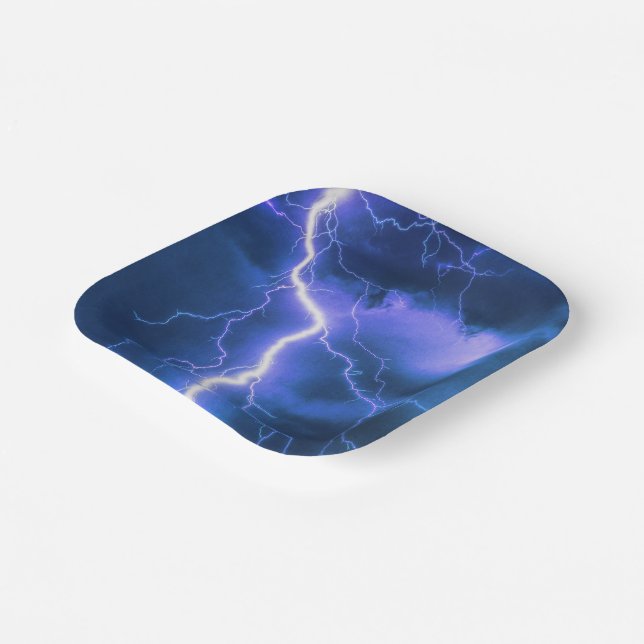 Shocking Lightning Strike  Paper Plate (Angled)