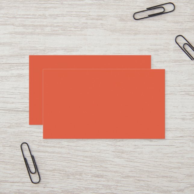 Shocking Orange Business Card (Front/Back In Situ)
