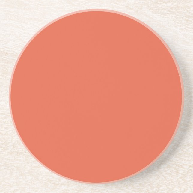 Shocking Orange Sandstone Coaster (Front)