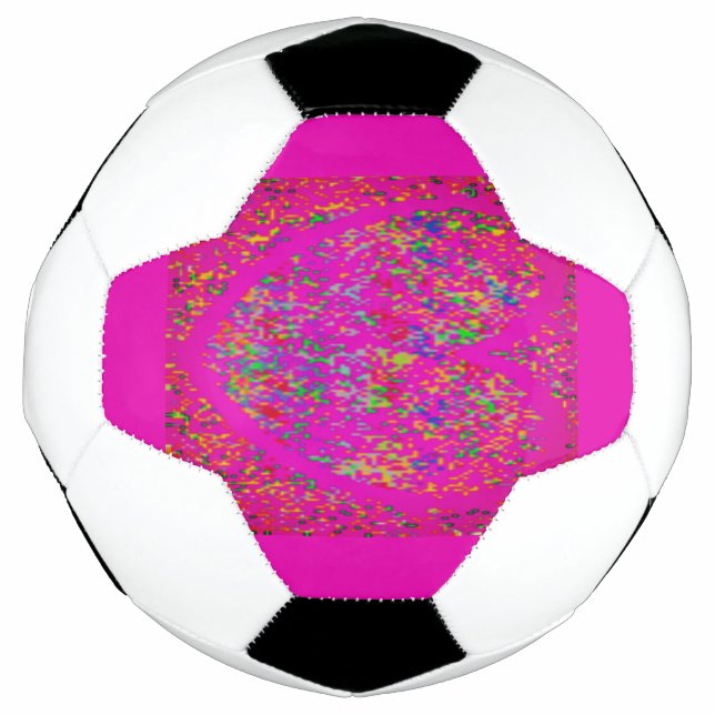 SHOCKING PINK GLITTER LOOK SOCCER BALL (Front)