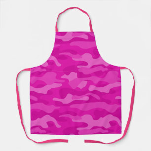 Shocking Pink Monocolor Camo Apron