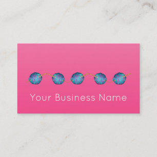 Shocking pink shaded crochet modern simple elegant business card