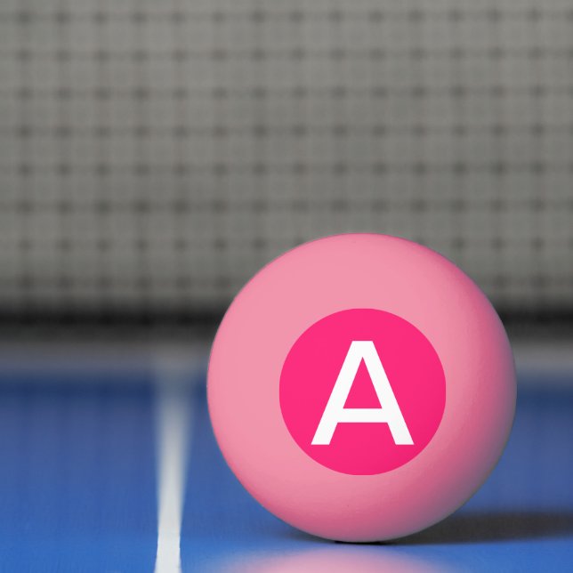 Shocking Pink Solid Colour Customise It Ping Pong Ball (Net)