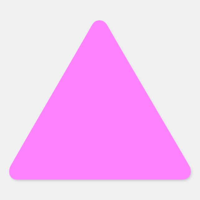Shocking Pink Stickers; Choose Shape Triangle Sticker (Front)