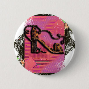 shoe 2 6 cm round badge