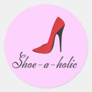 Shoe-a-holic Classic Round Sticker
