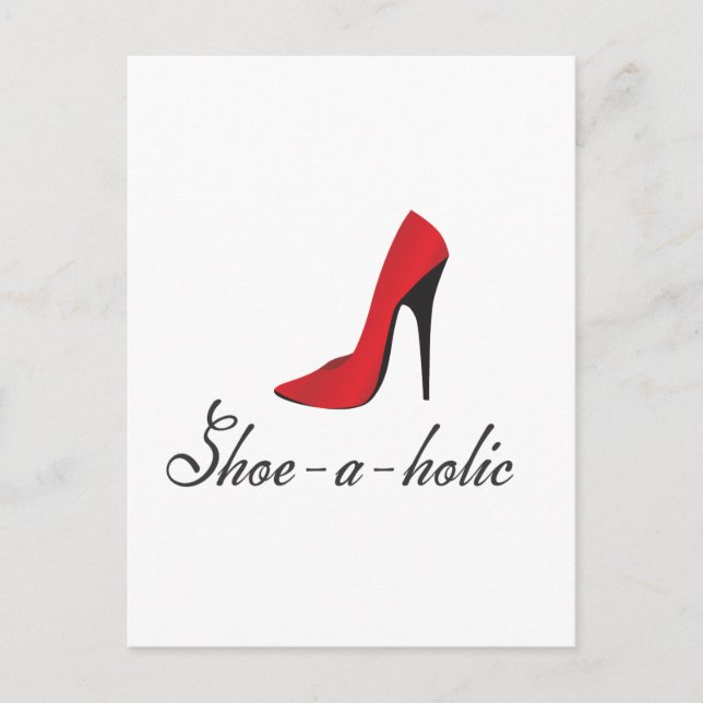 Shoe-a-holic Postcard (Front)