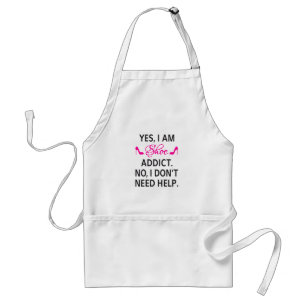 Shoe addict, text design, word art standard apron
