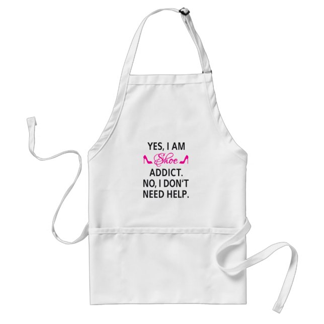Shoe addict, text design, word art standard apron (Front)