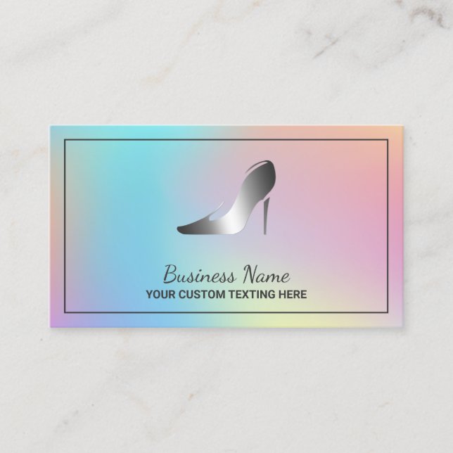 Shoe Boutique Hologram Business Card (Front)