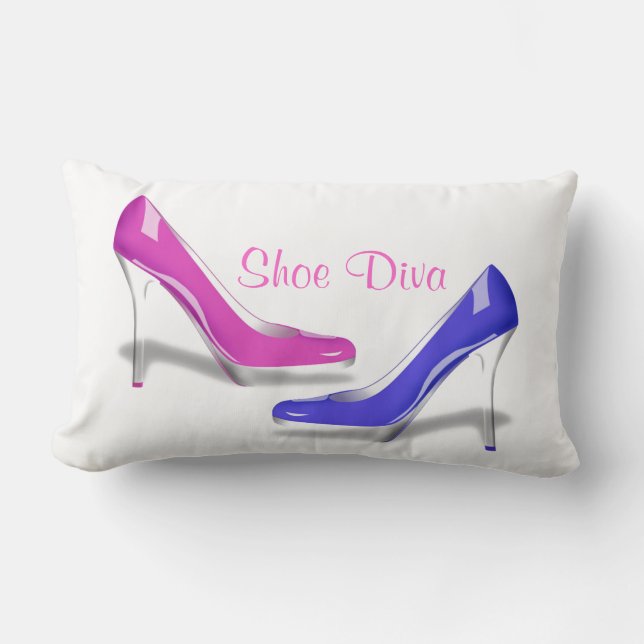 Shoe Diva - Shoes Make Me Happy High Heel Stiletto Lumbar Cushion (Front)