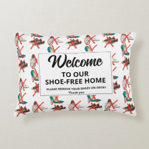 SHOE-FREE HOME Welcome Decorative Cushion