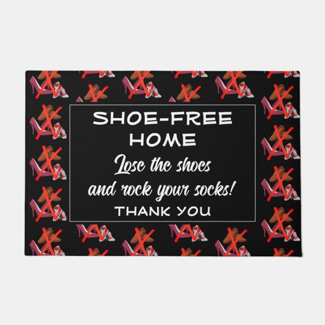 SHOE-FREE HOME Welcome Doormat (Front)
