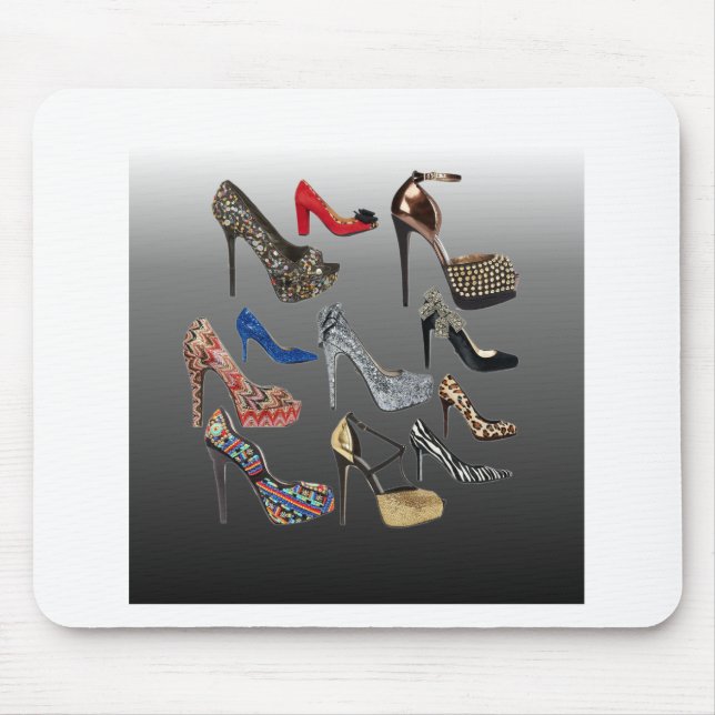 Shoe High Heels Collage Customise Mouse Mat (Front)