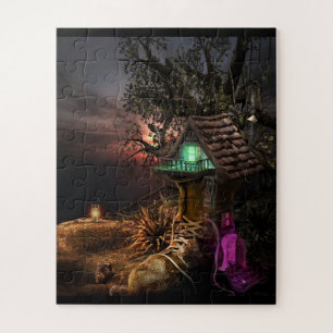 SHOE HOUSE IN WOODS FANTASY JIGSAW PUZZLES