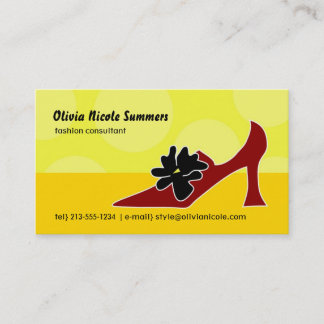 Shoe lover's calling card