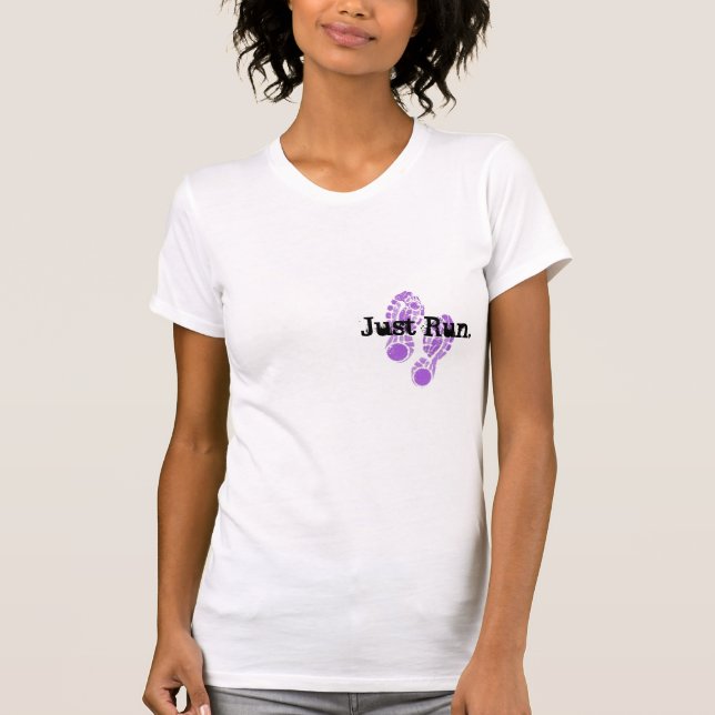 shoe print Just Run T-Shirt (Front)
