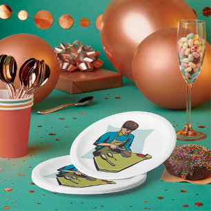 Shoe Repair Cobbler Vintage Shoemaker Paper Plate