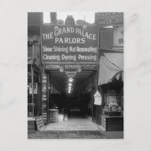 Shoe Shine Parlour, 1920s Postcard
