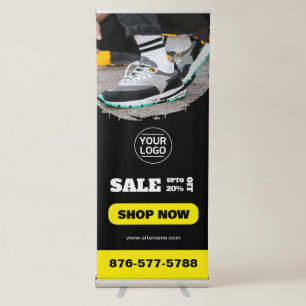 Shoe Shop Sale Vertical Retractable Banner