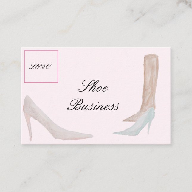Shoe Store Fashion Business Card (Front)