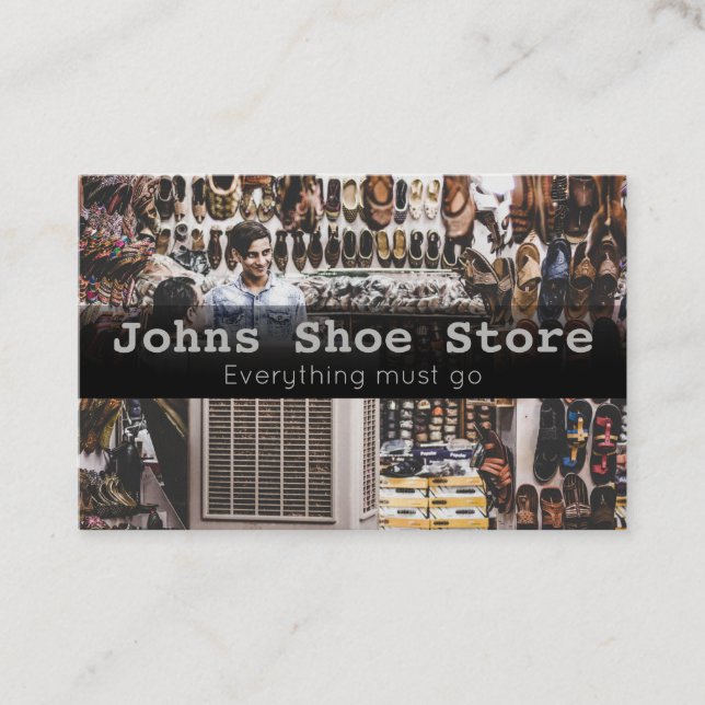 Shoe store sales business card (Front)