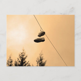 Shoe tossing postcard