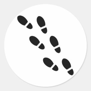 Shoe tracks - Footprint Classic Round Sticker