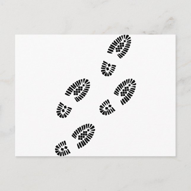 Shoe tracks - Footprint Postcard (Front)