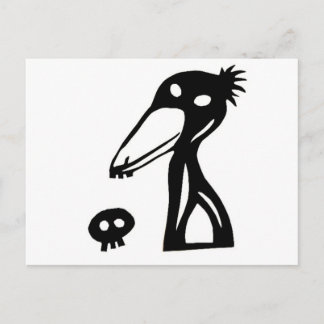 shoebill, balaeniceps rex, shoebird　ハシビロコウ　切り絵 postcard