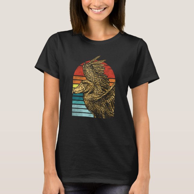 Shoebill Bird Animal Colorful T-Shirt (Front)
