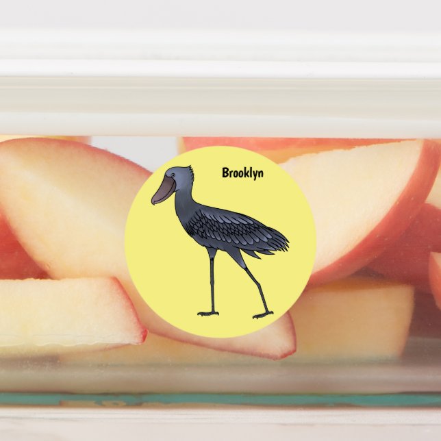 Shoebill bird cartoon illustration  (Affixed)
