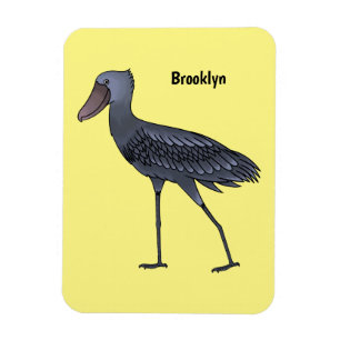 Shoebill bird cartoon illustration magnet