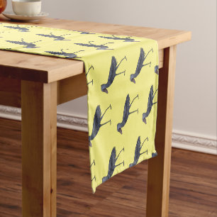 Shoebill bird cartoon illustration short table runner