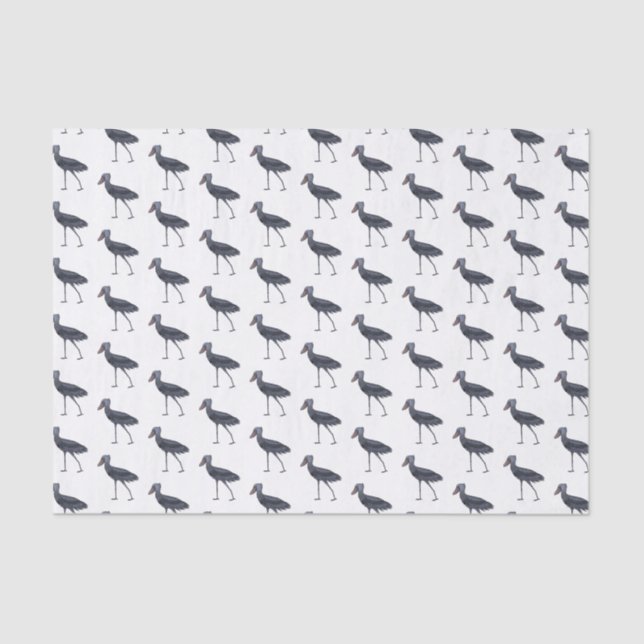 Shoebill bird cartoon illustration tissue paper (Front)