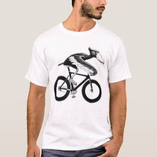 Shoebill Bird Riding Bike Biker Bicycle Lover T-Shirt